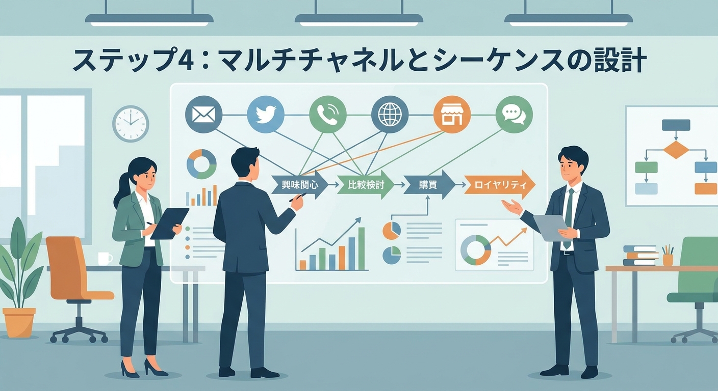 ステップ4：マルチチャネルとシーケンスの設計のイメージ画像